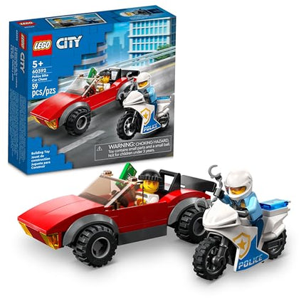 buy LEGO City Police Bike Car Chase 60392, Toy with Racing Vehicle & Motorbike Toys for 5 Plus Year Olds in India