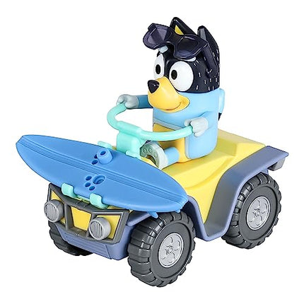 Bluey Vehicle and Figure Pack Beach Quad with Bandit with 2.5-3 Inch Figure and Surfboard Accessory