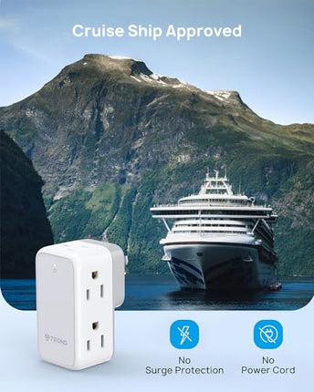 Buy TROND Multi Plug Outlet Extender - Wall Outlet Splitter with Rotating Plug, 6 AC Outlet Adapter in India.