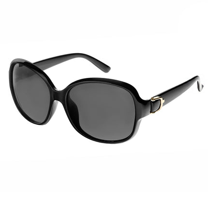 EFE Big Black Oversized Sunglasses for Women Large Frame Polarized UV 400 Protection Dark Sun Glasses Eyewear