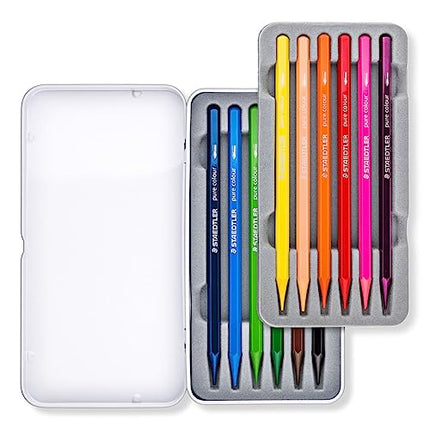 Staedtler Journey 14610G Pencils Metal Box 12 Assorted Colours