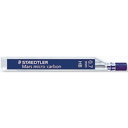 Staedtler Micro Mars Carbon Mechanical Pencil Leads, 0.7 mm, H, 60 mm x 12 (250 07 H)