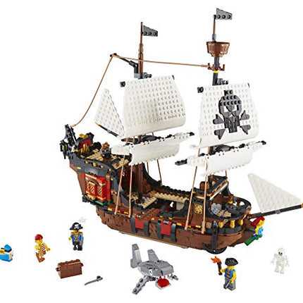 buy LEGO Creator 3 in 1 Pirate Ship Building Set, Kids can Rebuild The Pirate Ship into an Inn or Skull in India