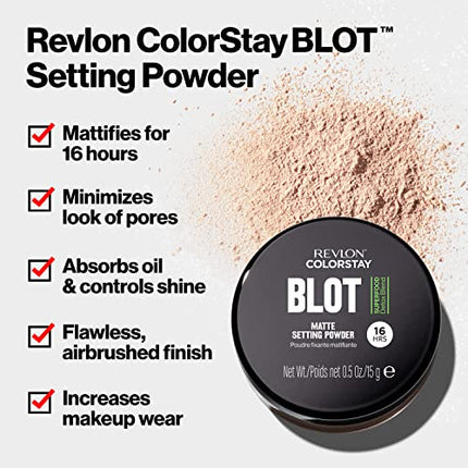 Buy Revlon ColorStay Blot Face Powder, Mattifying, Blurring & Oil Absorbing Setting Powder, Absorb Sebum in India