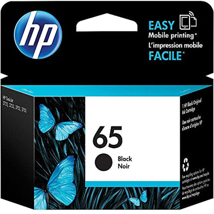 Buy HP 65 Black Ink Cartridge | Works with HP AMP 100 Series, HP DeskJet 2600, 3700 Series, HP ENVY in India