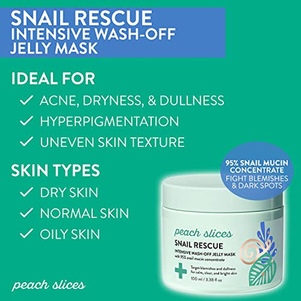 buy Peach Slices Snail Rescue Intensive Treatment Wash-Off Face Mask in India