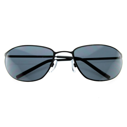 zeroUV Neo Trinity Metal Wire Frame Glasses, Futuristic Sci-Fi Movie Inspired Sunglasses for Men and Women (Black)
