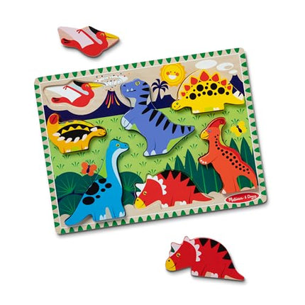 Buy Melissa & Doug Dinosaur Wooden Chunky Puzzle (7 pcs) in India