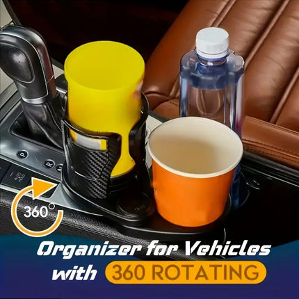 360-Degree Rotating Car Cup Holder Extender