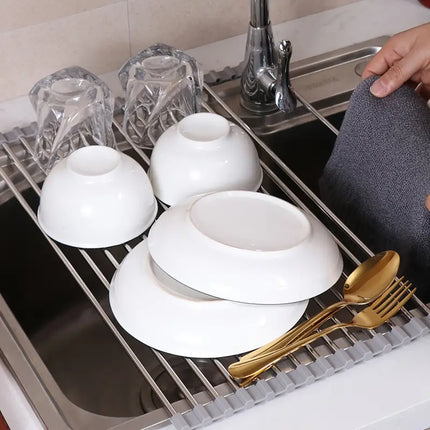 over The Sink Dish Drying Rack::kitchen sink drainer