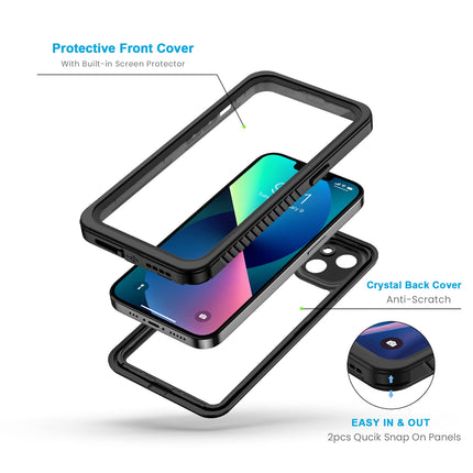 Buy Lanhiem iPhone 13 Case IP68 Waterproof Dustproof Shockproof with Built-in Screen Protector in India