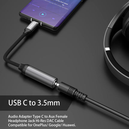 buy Eanetf USB C to 3.5mm Audio Adapter Type C Female Headphone Jack Adapter Hi-Res DAC Cable for Samsung in India
