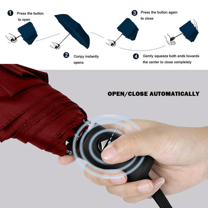 buy SIEPASA Windproof Travel Compact Umbrella-Automatic Umbrellas for Rain-Compact Folding Umbrella in India