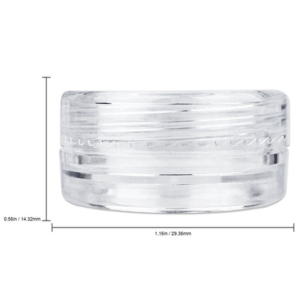 Buy Beauticom 3g/3ml Round Clear Plastic Jars with Round Top Lids for Creams, Lotions, Powders in India