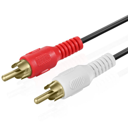 Buy Fosmon 2-RCA Male to 2-RCA Male (6 FT), Dual 2 RCA Cable, Stereo Audio 2RCA Cord Male to Male Connector in India.