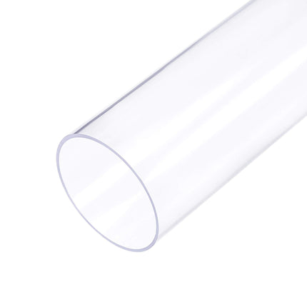 uxcell Clear Rigid PVC Pipe 1 3/16"(30mm) ID x 1 1/4"(32mm) x 2ft Round Tube Tubing