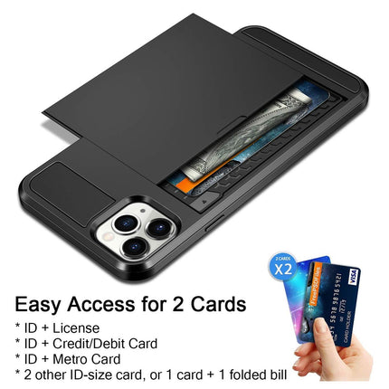 buy Vofolen Case for iPhone 11 Pro Case Wallet Credit Card Holder Slot Sliding Door Hidden Pocket Anti-S in india