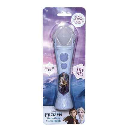 Disney Frozen Sing Along Microphone Toy For Kids With Built-In Music And Flashing Lights, Designed For Fans Of Frozen Toys