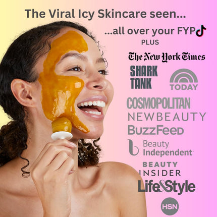 Beauty Pops by Love & Pebble- Turmeric Mask Glow Enzyme Icy Facial Kit| Viral On TikTok| As seen on Shark Tank beauty | Korean Face Mask Skincare made with turmeric, aloe, banana, papaya