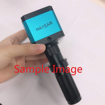 HAYEAR 5X-150X Magnification Optical C-Mount Lens High Working Distance 28MM Dia Holder with 35MM Ring Adapter