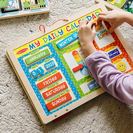 Melissa & Doug My First Daily Magnetic Activities Calendar For Kids, Weather And Seasons Calendar For Preschoolers and Ages 3+ (Pack of 1)