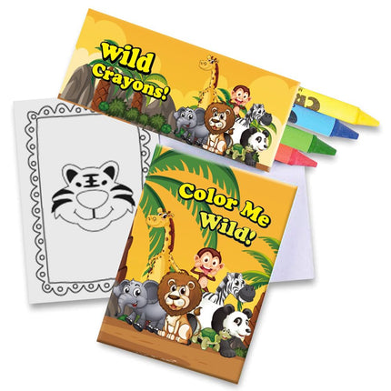 buy ArtCreativity Zoo Animal Mini Coloring Book Kit (12 Sets) Each Set Includes 1 Small Color Book and 4 in India