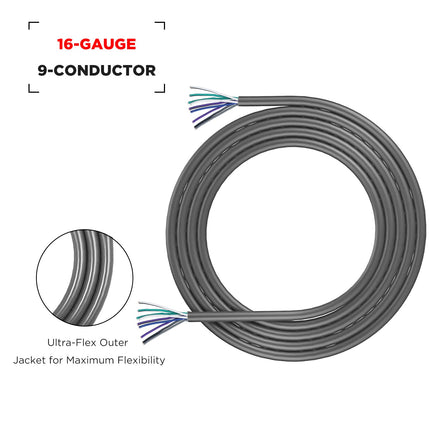 buy RECOIL 20-Feet 9-Conductor Speaker Cable, 16AWG Pure OFC, Ultra-Flex and Easy Peel Jacket, 4-Channel Speaker Wire and Remote Wire in India