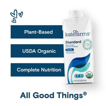 Buy KATE FARMS Organic Plant Based 1.4 Sole-Source Nutrition Shake, Vanilla, 20g protein, 27 Vitamins in India.