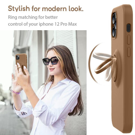 buy MOCCA Compatible with iPhone 12 Pro Max 6.7 inch Phone Case with Ring Kickstand in India