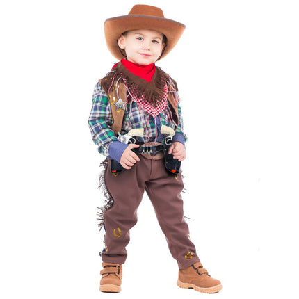 Buy Cowboy Toy Gun Holster and Belt 9 Piece Set for Kids in India.