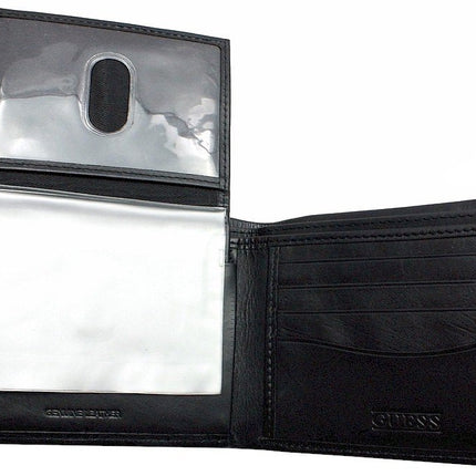 Buy Guess Men's Leather Passcase Wallet, Black Plaque, One Size in India India