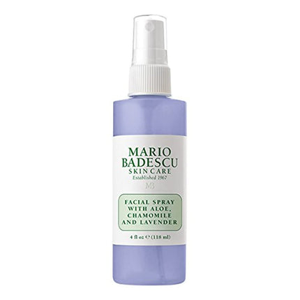 Mario Badescu Facial Spray with Aloe, Chamomile and Lavender for All Skin Types | Face Mist that Hydrates and Restores Balance & Brightness | 4 FL OZ