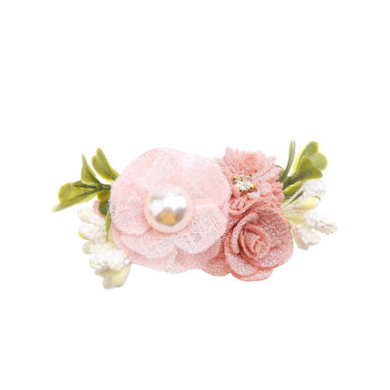 Flower Hair Clips Set-Cherrboll 3pcs Floral Hair Bow Accessories for Baby Girl Toddles Teen Gifts