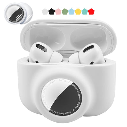 buy 2 in 1 Protective Skin Case Compatible for Airpods Pro and Airtag Case Combo Set, Silicone GPS Track in India