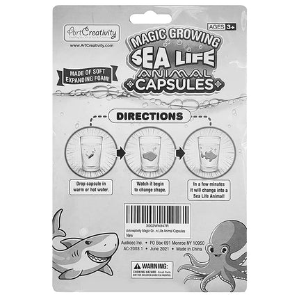 buy ArtCreativity Magic Growing Sea Life Animal Capsules, 2 Packs with 12 Expanding Animal Capsules Each in India