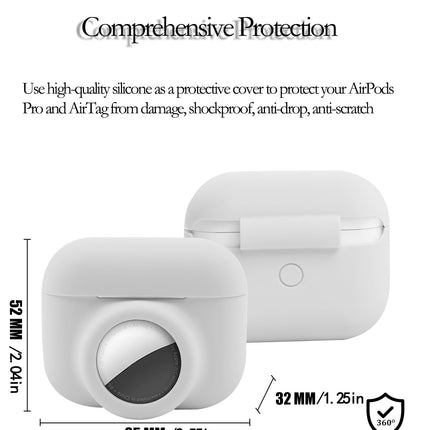buy 2 in 1 Protective Skin Case Compatible for Airpods Pro and Airtag Case Combo Set, Silicone GPS Track in India