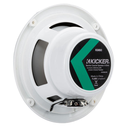 buy Kicker 49KM604W 6-1/2" 6.5" KM-Series 150W Peak/50W RMS Marine Speakers KM604W in India