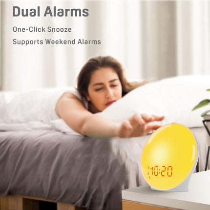 Buy Wake Up Light Sunrise Alarm Clock for Kids, Heavy Sleepers, Bedroom, with Sunrise Simulation, Sleep Aid - in India