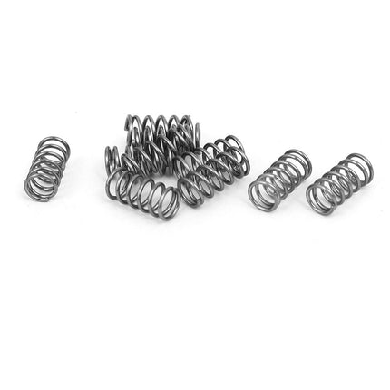 uxcell Compression Spring,304 Stainless Steel,5mm OD,0.6mm Wire Size,10mm Free Length,Silver Tone,10Pcs