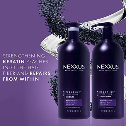 Nexxus Keraphix ProteinFusion Conditioner with Keratin Protein and Black Rice for Damaged Hair 33.8 oz