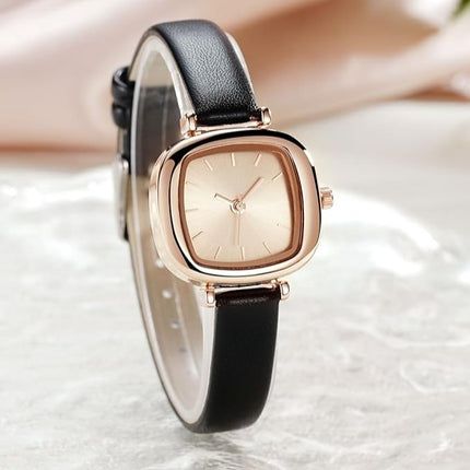 Maxbell Retro Small Dial Watch for Women Elegant, Thin Strap Quartz Timepiece
