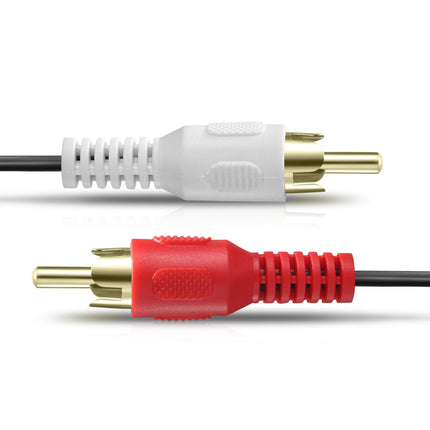 Buy Fosmon 2-RCA Male to 2-RCA Male (6 FT), Dual 2 RCA Cable, Stereo Audio 2RCA Cord Male to Male Connector in India.