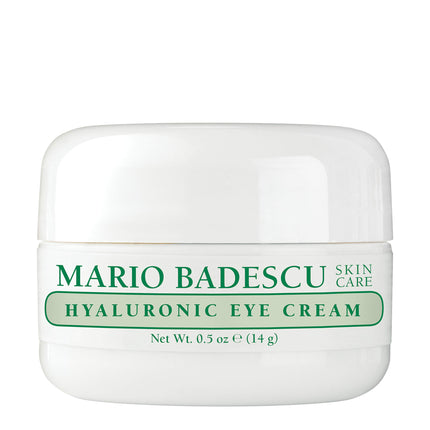 Mario Badescu Hyaluronic Eye Cream Anti Aging for All Skin Types, Under Eye Cream for Dark Circles and Puffiness, Formulated with Hyaluronic Acid & Glycerin, 0.5 Ounce