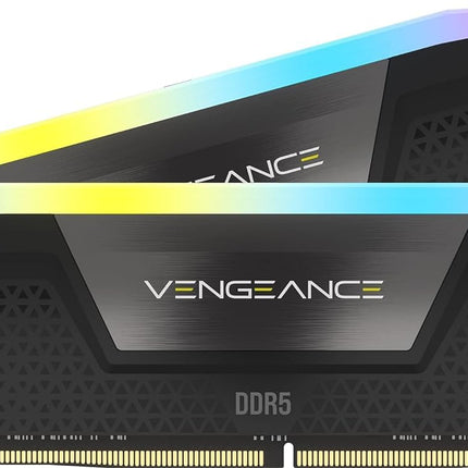 CORSAIR VENGEANCE RGB DDR5 RAM 32GB (2x16GB) 7200MHz CL34 Intel XMP iCUE Compatible Computer Memory - Black (CMH32GX5M2X7200C34)