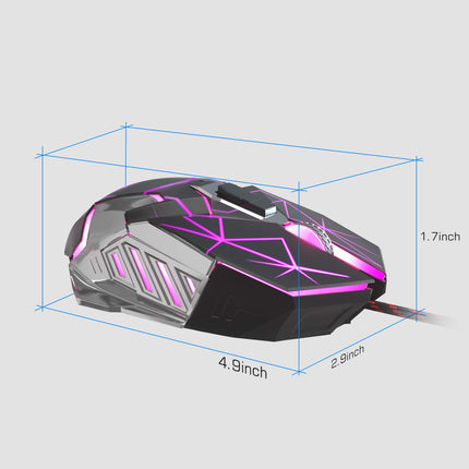 Buy MageGee G10 Gaming Mouse Wired, 7 Colors Breathing LED Backlit Gaming Mouse, 6 Adjustable DPI in India