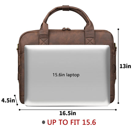buy Leather Briefcases for Men Laptop Briefcase 15.6 Inch Business Messenger Bag for Men Computer Bag in India
