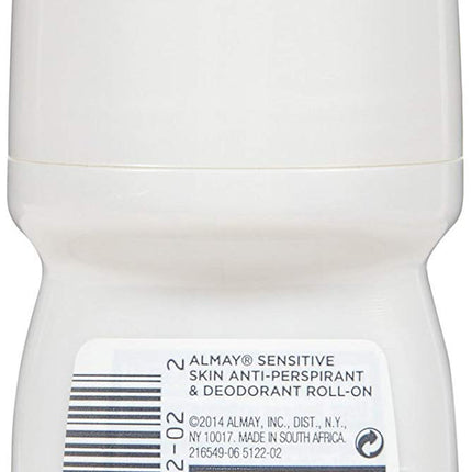 ALMAY Anti-Perspirant & Deodorant Sensitive Skin Roll-On, 1.7 Oz (Pack of 2)