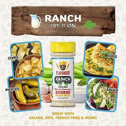 Buy Ranch Seasoning by Flavor God, Sugar Free Ranch Substitute Low Sodium Seasoning, Gluten-Free Dry in India.