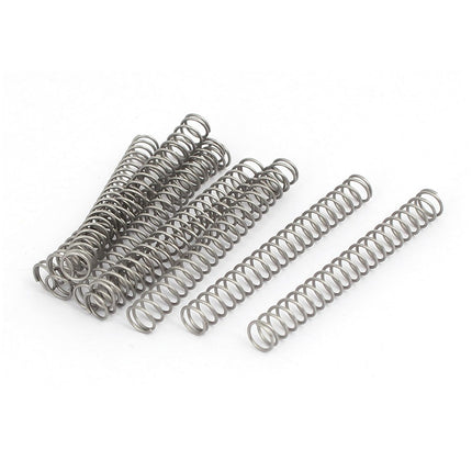 uxcell Compression Spring,304 Stainless Steel,6mm OD,0.6mm Wire Size,50mm Free Length,Silver Tone,10Pcs