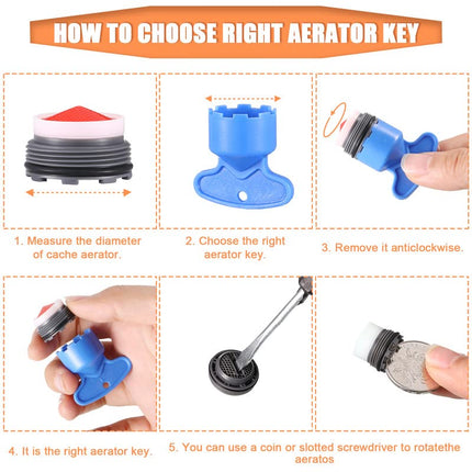 buy 12 Pieces Faucet Aerator Replacement for Sink Aerators and 5 Pieces Faucet Aerator Key Wrenches in India